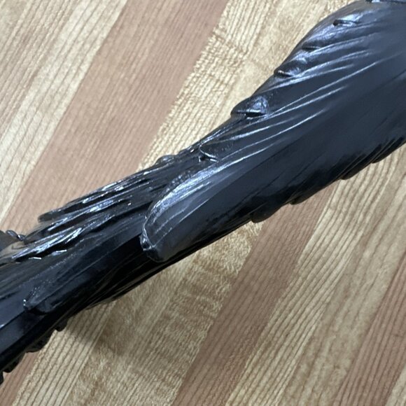 Black Peacock Peahen Bird Tall Vintage USA Hollywood Regency - Picture 14 of 16